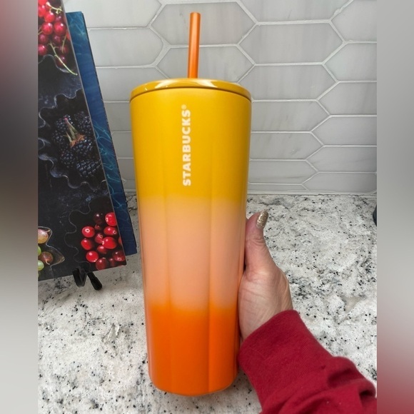 Starbucks 2024 Spring Gradient Orange Sherbet Cold Cup. NWT. Halloween too! - Picture 1 of 8